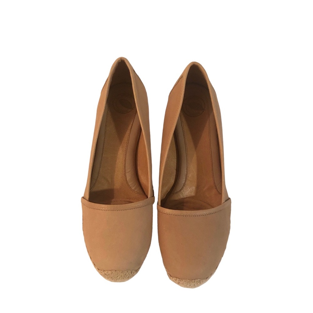 NURTURE Tan Cream Beige Espadrilles with woven heel